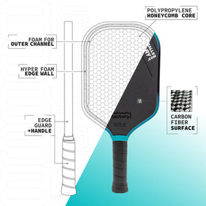 Gen 3 Propulsion Core Pickleball Paddle FACTORY-Thermoformed T700 Carbon Fiber New Black Surface Usapa Approved For Adults