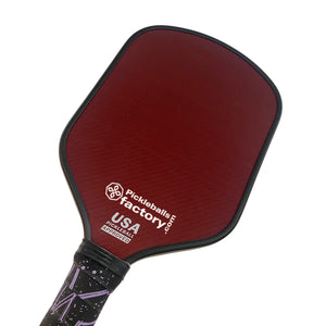 Kevlar Pickleball Paddle FACTORY-Thermoformed T700 Rough Surface Red-Black Carbon Fiber 16mm PP Honeycomb Kevlar Pickleball Paddle