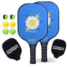 Cargar imagen en el visor de la galería, Pickleball Set | Pickleball Paddles Amazon | Best Inexpensive Pickleball Paddle | SX0024 Blue Cloud Pickleball Set Solution 
