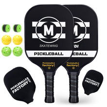 Carica l&#39;immagine nel visualizzatore di Gallery, Pickleball Rackets | Pickleball Paddles Near Me | Quiet Pickleball Youth Pickleball Paddle | SX0020 Black MP Pickleball Set store location
