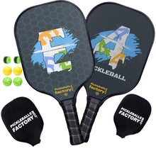 Carica l&#39;immagine nel visualizzatore di Gallery, Pickleball Set | Pickleball Paddles | Pickleball Paddle For Tennis Elbow | SX0039-SX0040 E4 Pickleball Paddle Set
