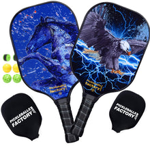 Carica l&#39;immagine nel visualizzatore di Gallery, Pickleball Paddles | Pickleball Tournaments | Best Pickleball Paddles For 2021 | SX0074-SX0070 HAWK HORSE Pickleball Paddle Set 
