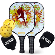 Carica l&#39;immagine nel visualizzatore di Gallery, Pickleball Paddles | Best Pickleball Paddle | Discount Pickleball Paddles | SX0080 DREAM DANCING Pickleball Set for Pickleball Association 
