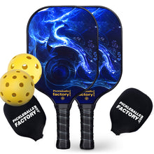 Carica l&#39;immagine nel visualizzatore di Gallery, Pickleball Set | Pickleball Tournaments | Large Grip Pickleball Paddle | SX0069 BLUE FLAME Pickleball Set for Pickleball Twitter
