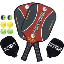 Carica l&#39;immagine nel visualizzatore di Gallery, Pickleball Paddles | Pickleball Rackets | Best Power Pickleball Paddle Longest |SX0002 Red Black Shot Pickleball Set for Distributing
