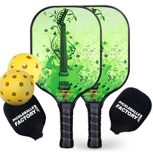 Charger l&#39;image dans la galerie, Pickleball Set | Pickleball Near Me | Buying A Pickleball Paddle Places2play Pickleball | SX0048 GREEN GUITAR Pickleball Set for Showroom 
