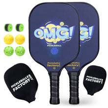 Carica l&#39;immagine nel visualizzatore di Gallery, Pickleball Paddle | Best Pickleball Paddles | High End Pickleball Paddles For Spin | SX0007 OMG! Pickleball Set for Authorised Dealership 
