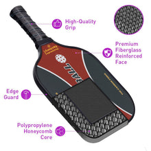 Carica l&#39;immagine nel visualizzatore di Gallery, Pickleball Paddles | Pickleball Rackets | Best Power Pickleball Paddle Longest |SX0002 Red Black Shot Pickleball Set for Distributing
