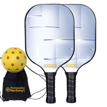 Cargar imagen en el visor de la galería, Pickleball Set, PB00056 Transparent Ladder Pickleball Paddles , Pickleball Paddle Set
