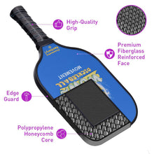 Load image into Gallery viewer, Pickleball Set | Pickleball Paddle | Best Pickleballs Driveway Games Pickleball Set | SX0004 Blue Wow Pickleball Paddle
