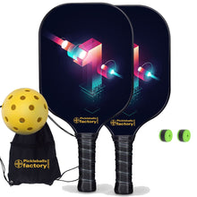 Carica l&#39;immagine nel visualizzatore di Gallery, Pickleball Starter Set, PB00018 One  Pickleball Paddles For Sale , Pickleball Set For Driveway
