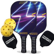 Cargar imagen en el visor de la galería, Pickleball Starter Set, PB00022 Lightning Pickleball Paddles Near Me , Graphite Pickleball Set
