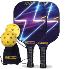 Load image into Gallery viewer, Pickleball Starter Set, PB00022 Lightning Pickleball Paddles Near Me , Graphite Pickleball Set
