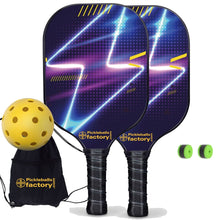 Load image into Gallery viewer, Pickleball Starter Set, PB00022 Lightning Pickleball Paddles Near Me , Graphite Pickleball Set
