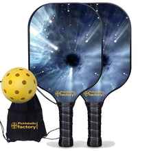 Cargar imagen en el visor de la galería, Pickleball Starter Set, PB00027 Black Hole Custom Pickleball Paddle , Pickleball Net Set Up
