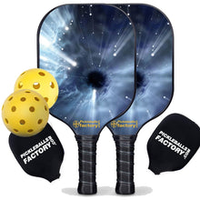 Carica l&#39;immagine nel visualizzatore di Gallery, Pickleball Starter Set, PB00027 Black Hole Custom Pickleball Paddle , Pickleball Net Set Up
