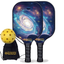 Carica l&#39;immagine nel visualizzatore di Gallery, Best Pickleball Set, PB00029 Spiral Galaxy  Pickleball Paddles For Sale , Graphite Pickleball Paddle Set
