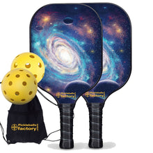 Cargar imagen en el visor de la galería, Best Pickleball Set, PB00029 Spiral Galaxy  Pickleball Paddles For Sale , Graphite Pickleball Paddle Set
