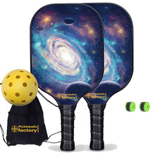 Cargar imagen en el visor de la galería, Best Pickleball Set, PB00029 Spiral Galaxy  Pickleball Paddles For Sale , Graphite Pickleball Paddle Set
