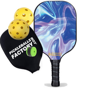 Usapa Pickleball Paddles , PB00031 Blue Ripples Pickleball Rackets Near Me - Professional Pickleball Players Pickleball Spin