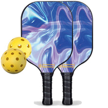 Carica l&#39;immagine nel visualizzatore di Gallery, Pickleball Starter Set, PB00031 Blue Ripples Usapa Pickleball Paddles , Best Driveway Pickleball Set
