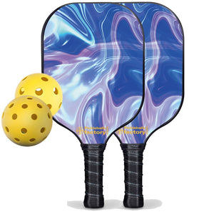 Pickleball Starter Set, PB00031 Blue Ripples Usapa Pickleball Paddles , Best Driveway Pickleball Set