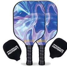 Load image into Gallery viewer, Pickleball Starter Set, PB00031 Blue Ripples Usapa Pickleball Paddles , Best Driveway Pickleball Set
