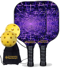 Load image into Gallery viewer, Best Pickleball Set, PB00034 Data Grid Pickleball Paddles , Pickleball Paddle And Ball Set
