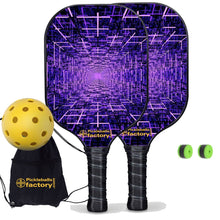 Carica l&#39;immagine nel visualizzatore di Gallery, Best Pickleball Set, PB00034 Data Grid Pickleball Paddles , Pickleball Paddle And Ball Set
