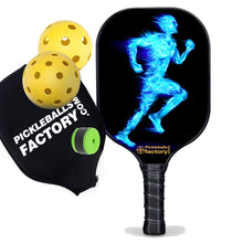 Carica l&#39;immagine nel visualizzatore di Gallery, Custom Pickleball Paddle , PB00038 Blue Fires Good Pickleball Paddles - Backyard Pickleball Court Cost Youth Pickleball
