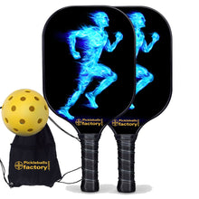 Cargar imagen en el visor de la galería, Best Pickleball Set, PB00038 Blue Fires Custom Pickleball Paddle , Pickleball Sets On Sale
