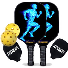 Cargar imagen en el visor de la galería, Best Pickleball Set, PB00038 Blue Fires Custom Pickleball Paddle , Pickleball Sets On Sale
