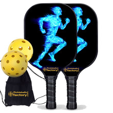 Cargar imagen en el visor de la galería, Best Pickleball Set, PB00038 Blue Fires Custom Pickleball Paddle , Pickleball Sets On Sale
