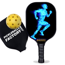 Load image into Gallery viewer, Custom Pickleball Paddle , PB00038 Blue Fires Good Pickleball Paddles - Backyard Pickleball Court Cost Youth Pickleball
