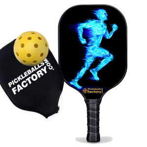 Custom Pickleball Paddle , PB00038 Blue Fires Good Pickleball Paddles - Backyard Pickleball Court Cost Youth Pickleball