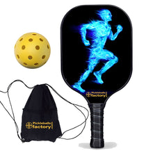 Carica l&#39;immagine nel visualizzatore di Gallery, Custom Pickleball Paddle , PB00038 Blue Fires Good Pickleball Paddles - Backyard Pickleball Court Cost Youth Pickleball
