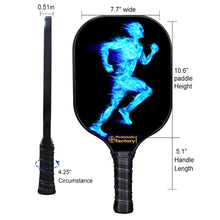 Load image into Gallery viewer, Custom Pickleball Paddle , PB00038 Blue Fires Good Pickleball Paddles - Backyard Pickleball Court Cost Youth Pickleball
