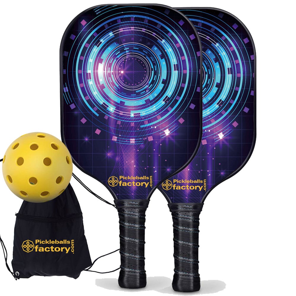 Pickleball Set, PB0006 Circles  Pro Pickleball Paddle , Wooden Pickleball Paddles