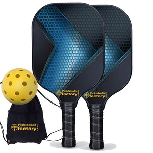 Pickleball Starter Set, PB0009 Hexagon Grids Usapa Pickleball Paddles , Portable Pickleball Set