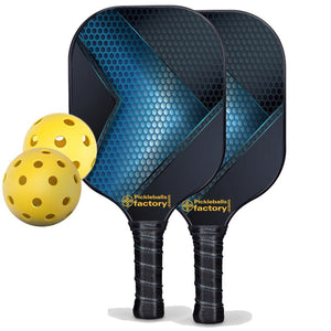 Pickleball Starter Set, PB0009 Hexagon Grids Usapa Pickleball Paddles , Portable Pickleball Set