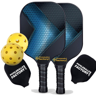 Pickleball Starter Set, PB0009 Hexagon Grids Usapa Pickleball Paddles , Portable Pickleball Set