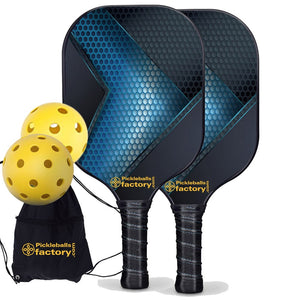 Pickleball Starter Set, PB0009 Hexagon Grids Usapa Pickleball Paddles , Portable Pickleball Set