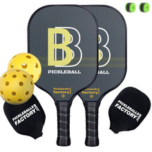 Cargar imagen en el visor de la galería, Pickleball Paddles | Pickleball Set | Pickleball Paddle For Beginners | SX0029 YELLOW B Pickleball Set for Supermarket 
