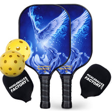 Carica l&#39;immagine nel visualizzatore di Gallery, Pickleball Paddle | Playing Pickleball | Top Rated Pickleball Paddles 2021 | SX0049 BLUE HAWK Pickleball Set for training 
